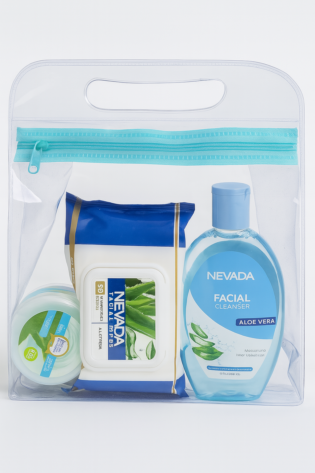 Kit de Cuidado Facial Nevada con Aloe Vera – 4 Piezas